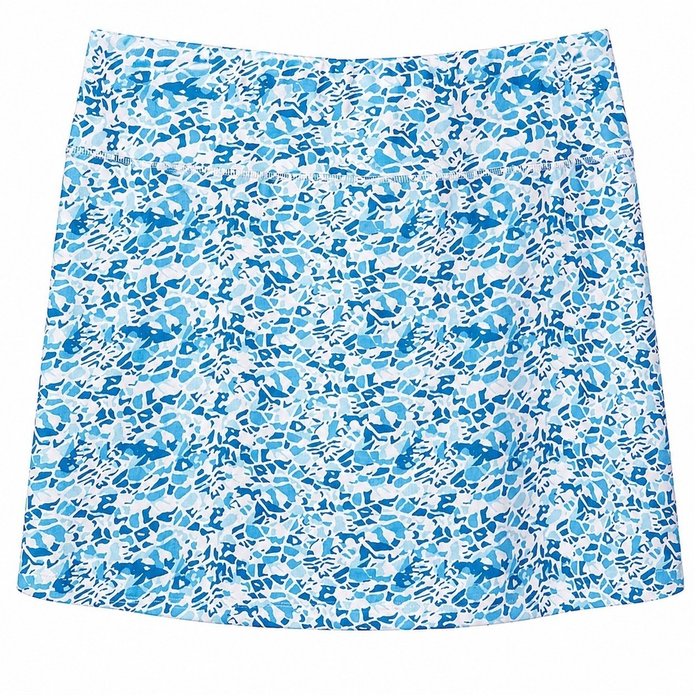 FULBELLE Performance Stretch Skirt Skort Sz XL Blue Geo Pickleball Tennis Golf